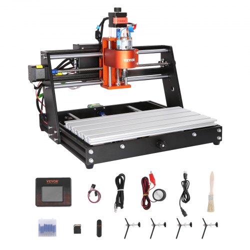VEVOR CNC Router Machine, 60W, 3 Axis GRBL Control Wood Engraving Carving Milling Machine Kit, 300 x 200 x 60 mm/11.8 x 7.87 x 
