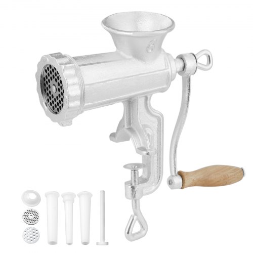 VEVOR Manual Meat Grinder, Heavy Duty Cast Iron Hand Meat Grinder with Steel Table Clamp, Meat Mincer Sausage Maker with 1 Cutt