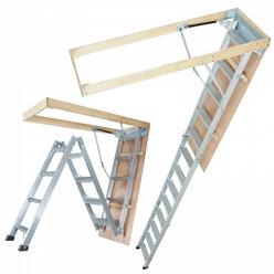 VEVOR Attic Ladder Foldable, 350-pound Capacity, 22.5" x 63", Multi-Purpose Aluminium Extension, Lightweight and Portable, Fits