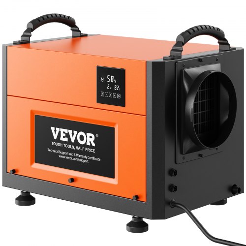 VEVOR 125 Pints Commercial Dehumidifier with Drain Hose for Crawl Spaces, Basements Warehouse & Job Sites, Large Capacity Dehum