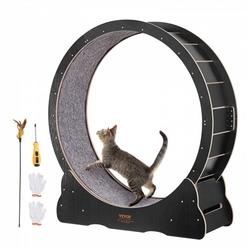VEVOR Cat Exercise Wheel, Large Cat Treadmill Wheel for Indoor Cats, 43.3 inch Cat Running Wheel with Detachable Carpet and Cat