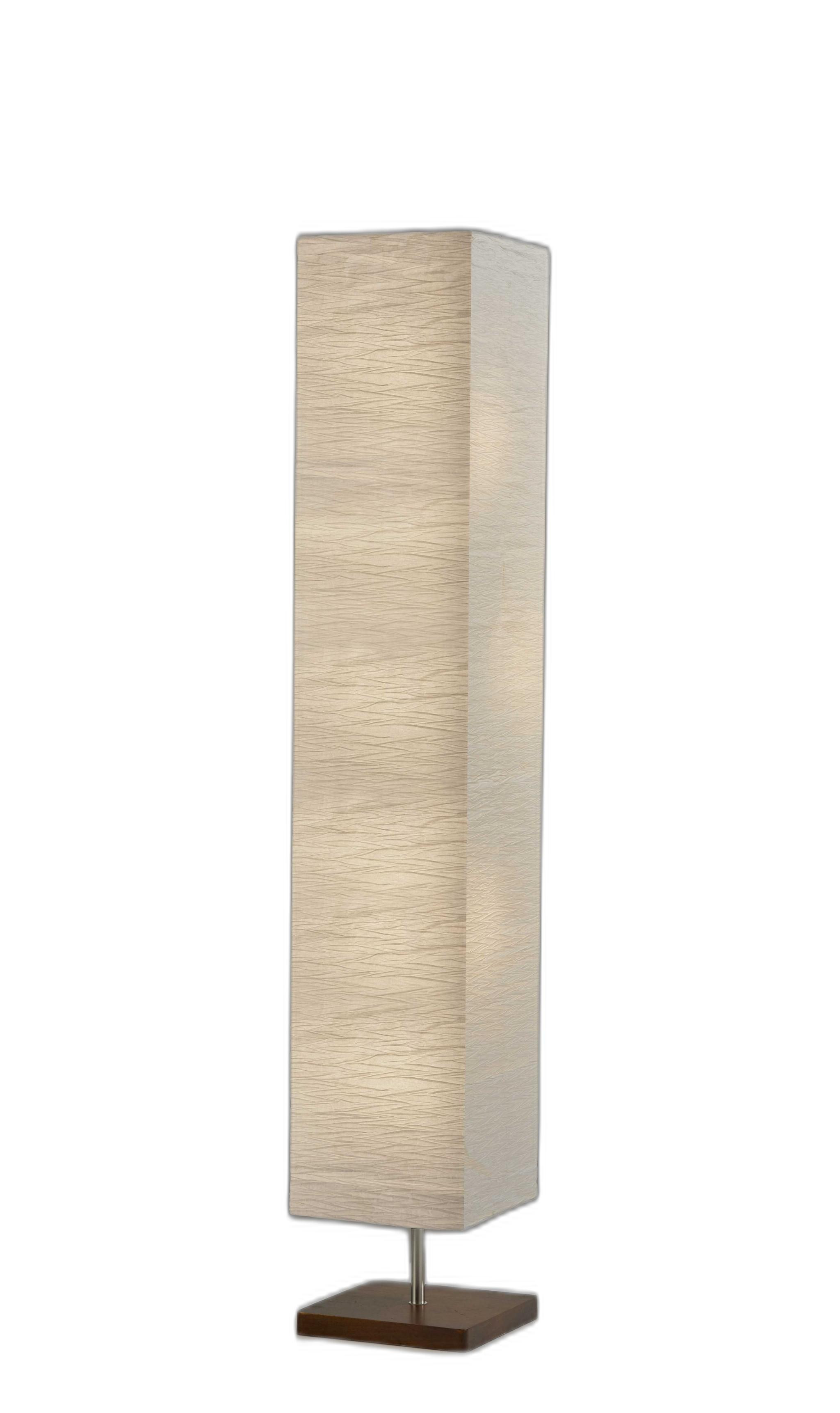 HomeRoots Lighting Wildside Paper Shade Floor Lamp with Walnut Wood Base