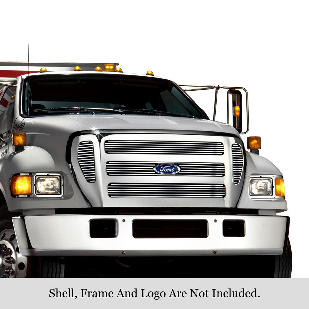APS 2004-2015 Ford F-650  Stainless Steel Billet Grille 8x6 horizontal billet
