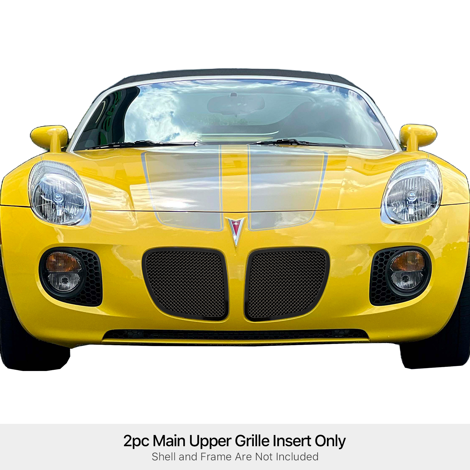 APS 2006-2009 Pontiac Solstice Black Wire Mesh Grille 1.8 mm wire mesh