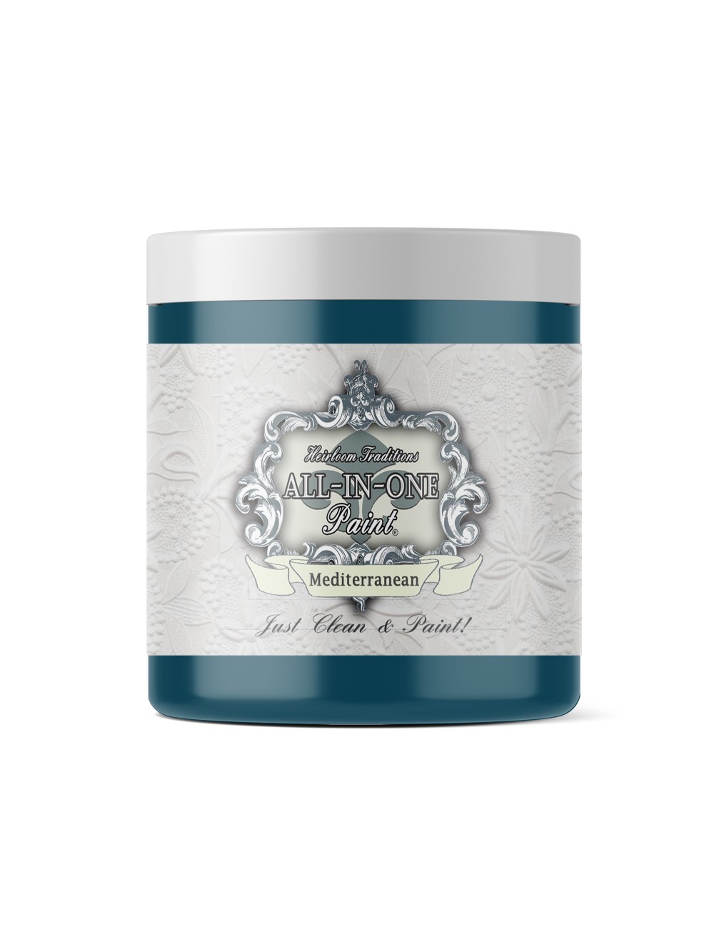 Heirloom Traditions Paint ALL-IN-ONE Paint, Mediterranean (Blue Teal), 8 Fl Oz Sample