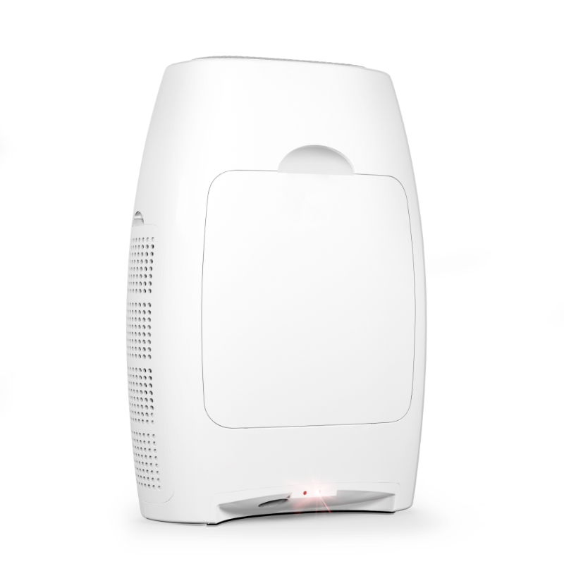 EyeVac Home Air 2-in-1 HEPA Air Purifier & Touchless Vacuum in White/White