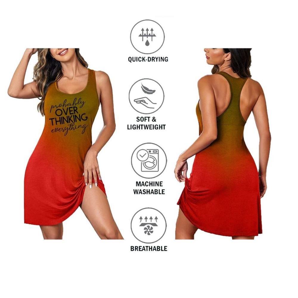 Bargain Honcho 5-Pack Women's Soft Cozy Sleeveless Loose Fit Lightweight Nightgown Sleep Shirt