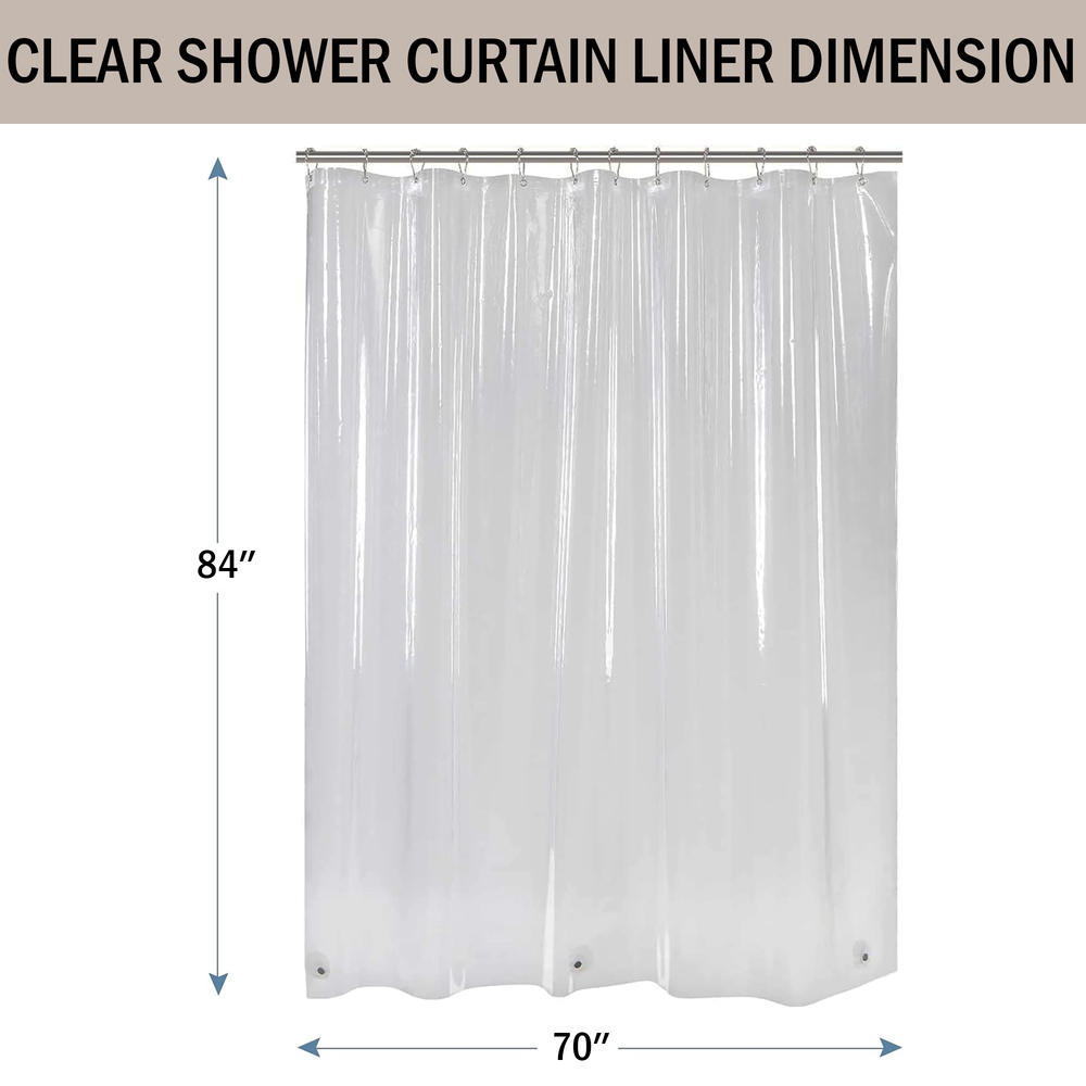 Bargain Honcho Premium Heavy Weight Durable Lasting ExtraLong Length Clear Shower Curtain Liner