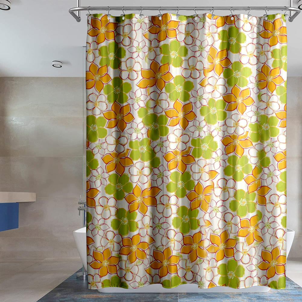 Bargain Honcho 2-Pack Waterproof Lightweight Long Lasting Stylish Printed Peva Shower Curtain