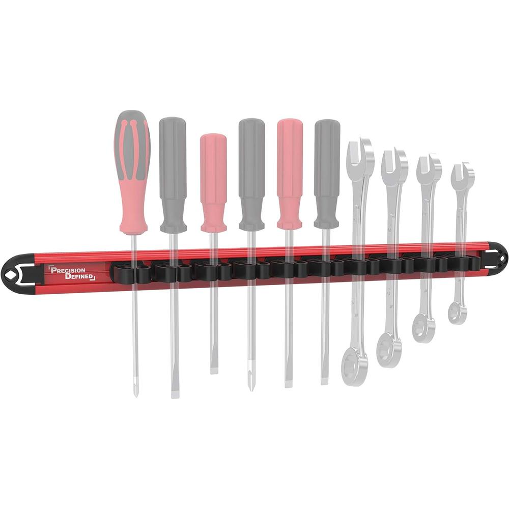 Precision Defined Pd Magnetic Screwdriver Organizer, Tool Tray Holder Rack, Premium Ultra Strong Magnet (red)