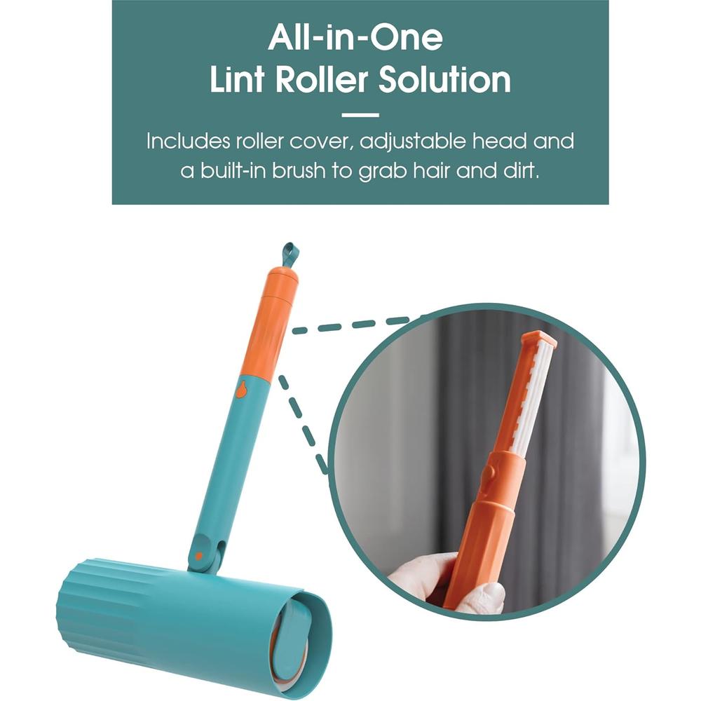 Useful Co Extendable Lint Roller 1 Lint Roller + 4 Refills For Clothes And Pet Hair Removal