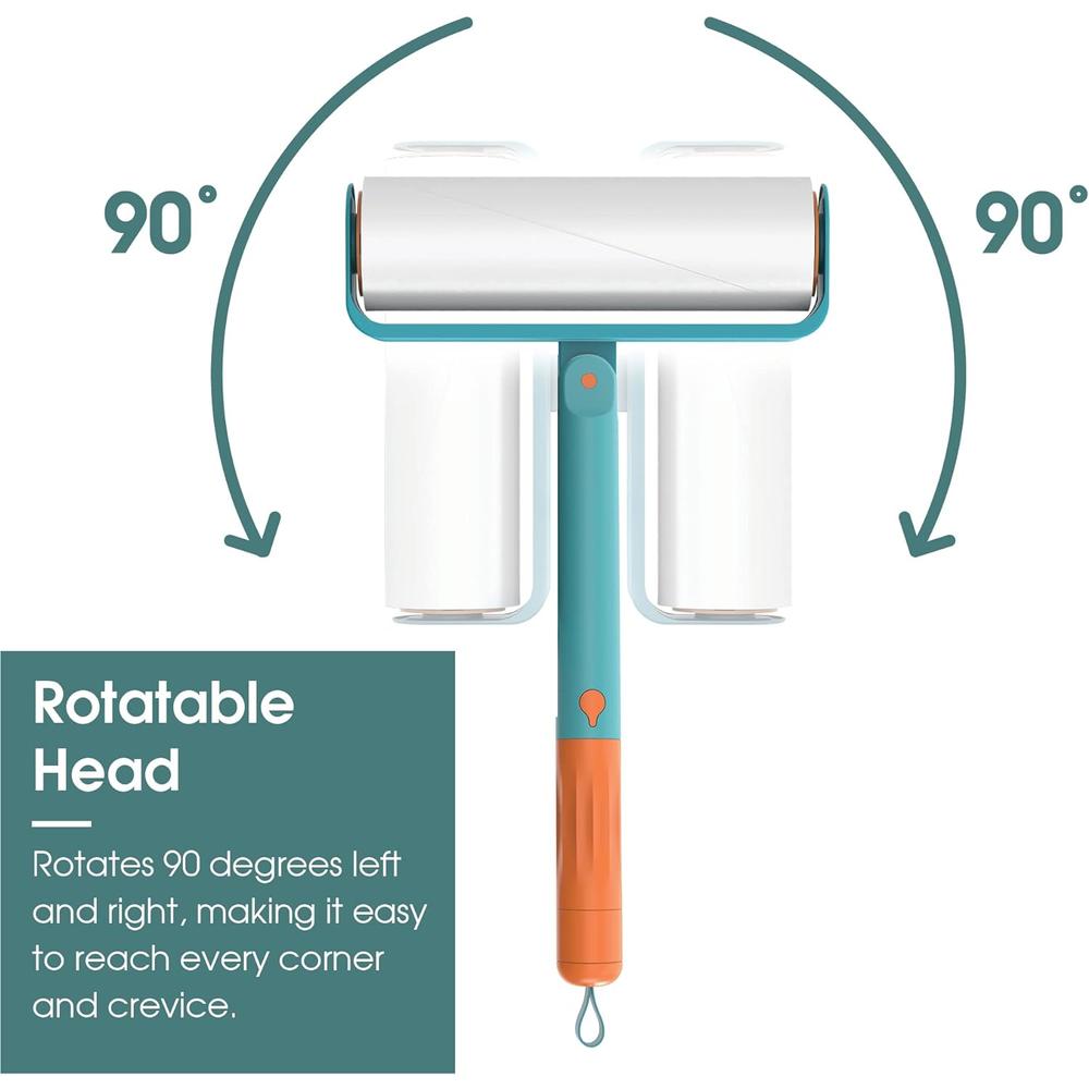 Useful Co Extendable Lint Roller 1 Lint Roller + 4 Refills For Clothes And Pet Hair Removal