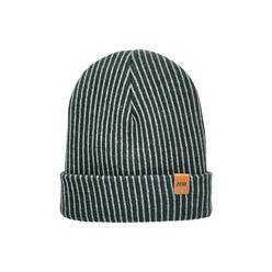 HAAKWEAR Cuffed Wide Ribbed Striped Beanie, Limited Edition, Gray/Black, Made in USA