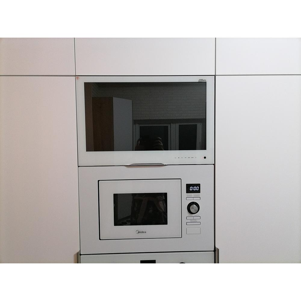 Parallel AV AVS240WS-W 23.8" Smart Kitchen Cabinet TV - White + DTC Lift (SF00AH02) Bundle