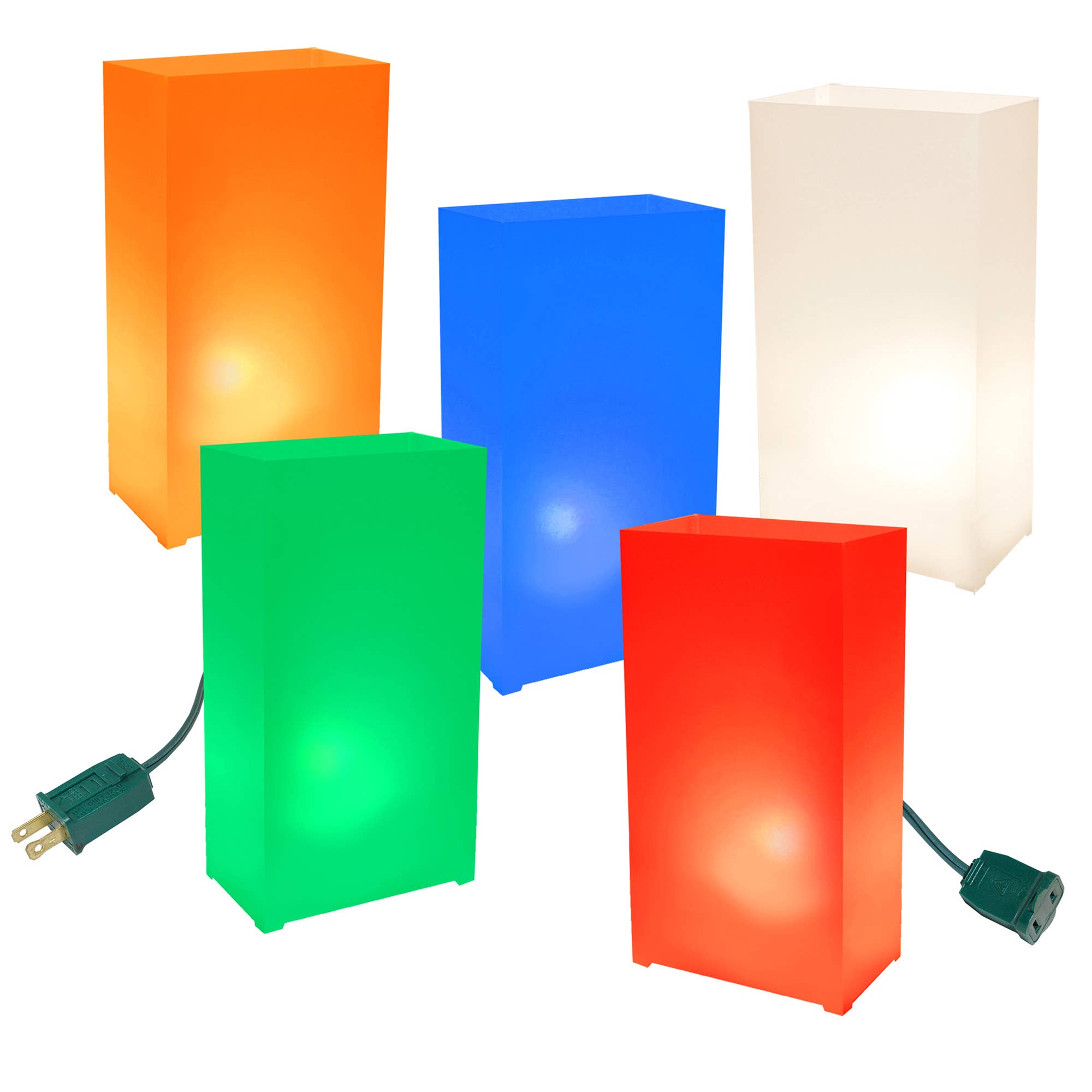 LumaBase Electric Luminaria Kit, Multicolor - Set of 10