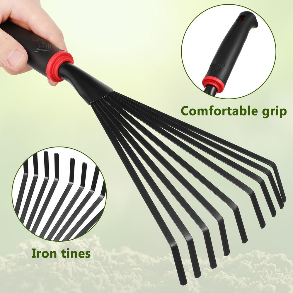 Ash Rake Handle Xbuy 2Pcs Gardening Hand Rakes Metal Ash Rakes Hand Tiller Mini Garden ...