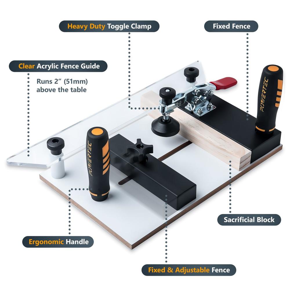 Trend Router Coping Sled Powertec Rail Coping Sled For Router Tables, Router Coping Sled ...