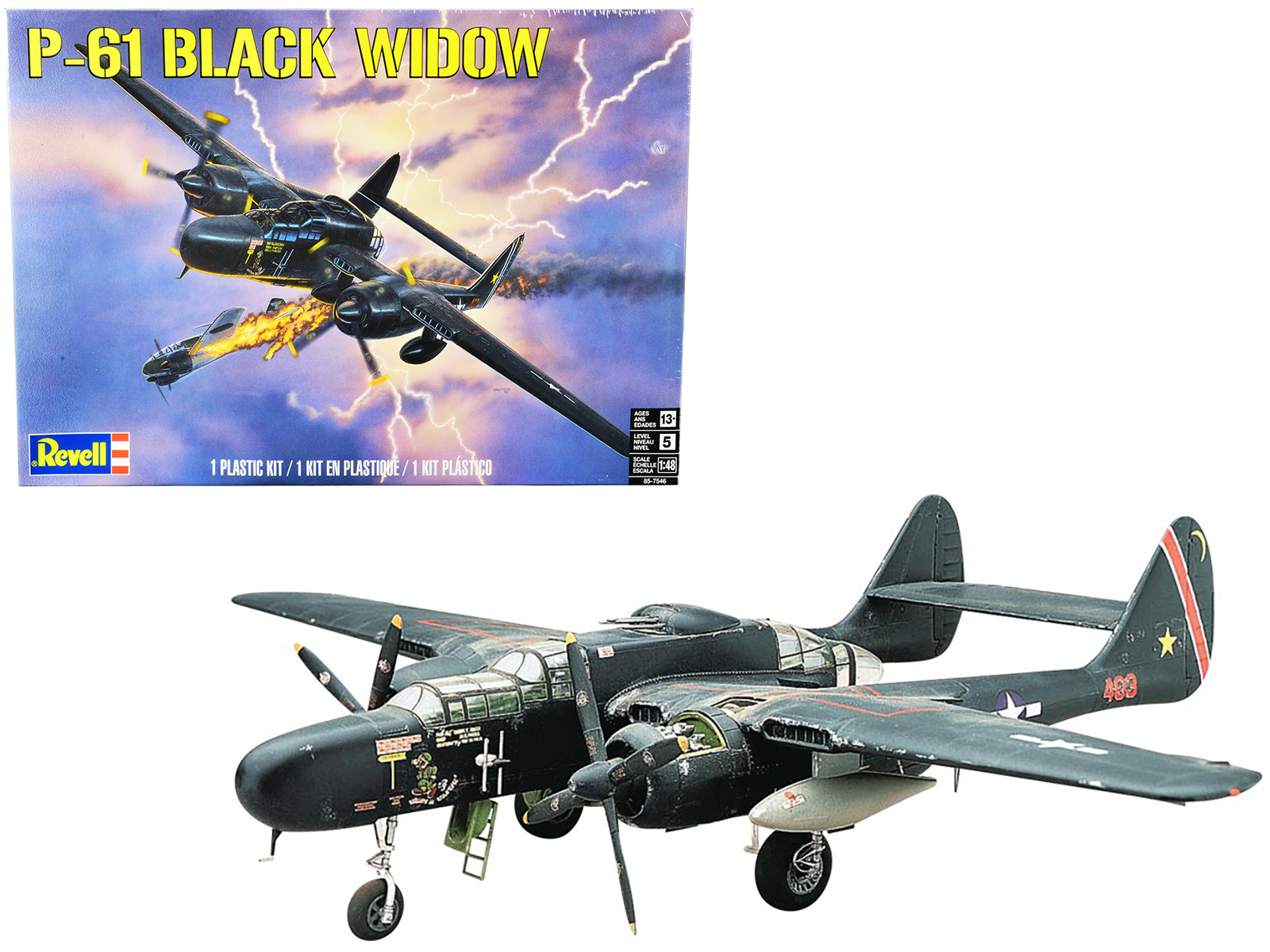 Revell of Germany Level Model Kit P-61 Black Widow Fighter Plane