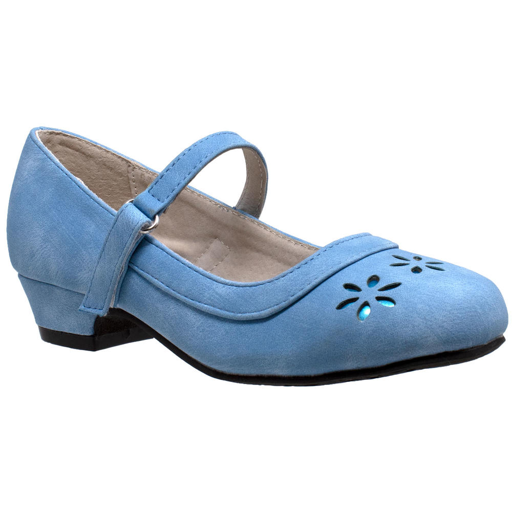 SOBEYO Girls Mary Jane Pumps Ankle Strap Dress Shoes