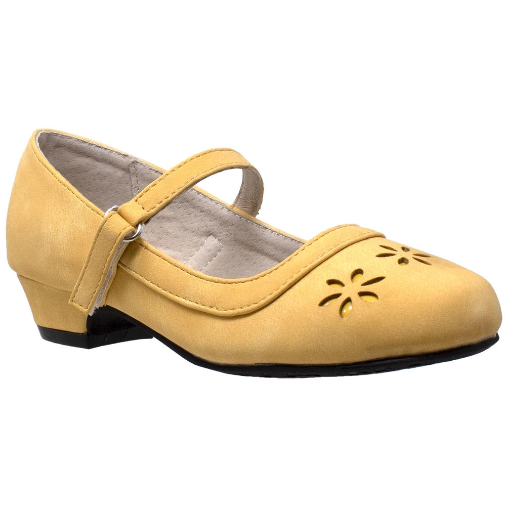 SOBEYO Girls Mary Jane Pumps Ankle Strap Dress Shoes