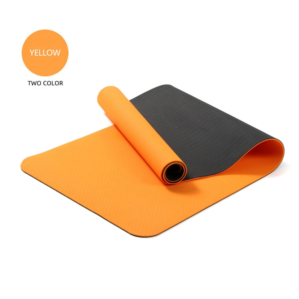 SOBEYO Yoga Mats Double Layers Eco Friendly TPE 1/4 inch Pro Non Slip Workout  Pilates Floor Exercises