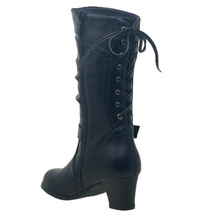 Generation Y Girls Knee High Boots Corset Lace Up Back Buckle