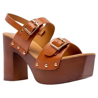 SOBEYO Women's Double Buckle Straps Sandals Chunky Platform