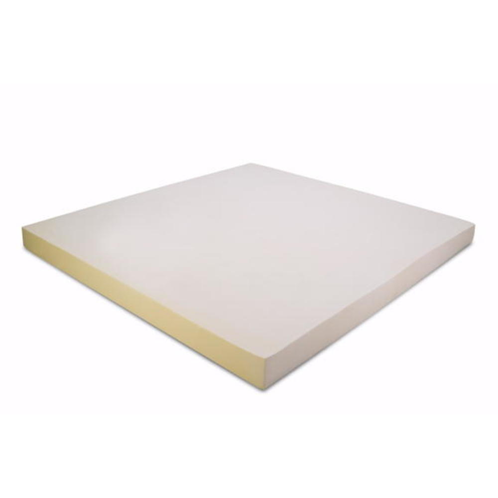 Memory Foam Solutions Two Shredded Comfort Pillows and Queen Size 4 Inch Thick 3 Pound Density Visco Elastic Memory Foam Topper Made in the USA
