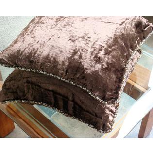 The Homecentric Dark Brown Decorative Pillows Cover Velvet 14 X14 The Homecentric Dark Brown Decorative