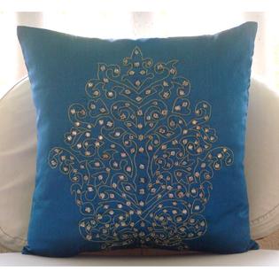 The Homecentric Royal Blue Throw Pillows Cover Art Silk 22 X22