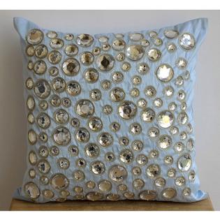 Blue Decorative Pillow Cover, Light Blue Decorative Pillow Covers