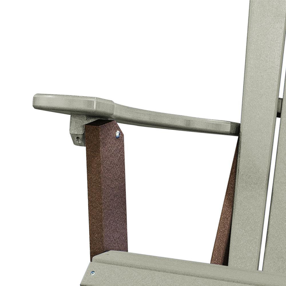 American Furniture Classics Fan Back Folding Adirondack Chair Made in the USA- Weatherwood, Tudor Brown