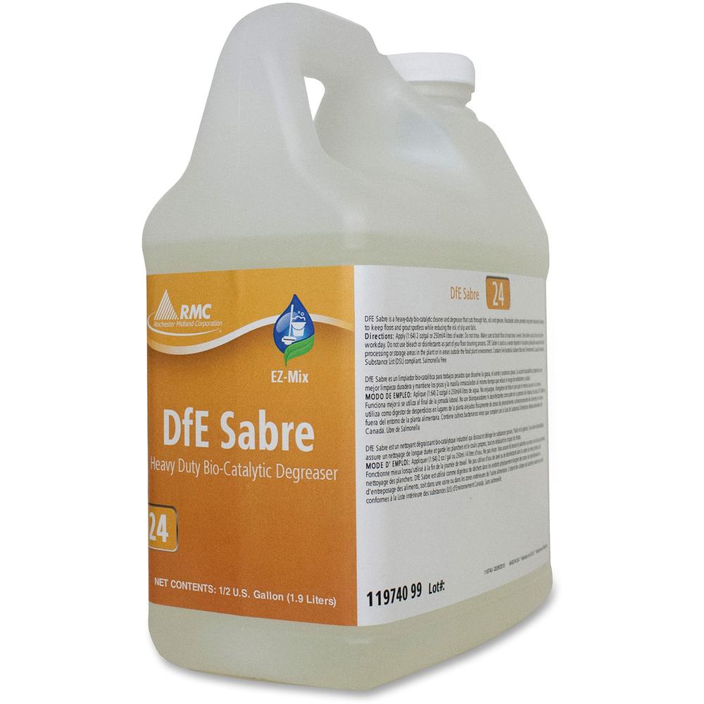 RMC DfE Sabre Heavy Duty Bio-Catalytic Degreaser - Concentrate Liquid - 64.2 fl oz (2 quart) - 4 / Carton - White