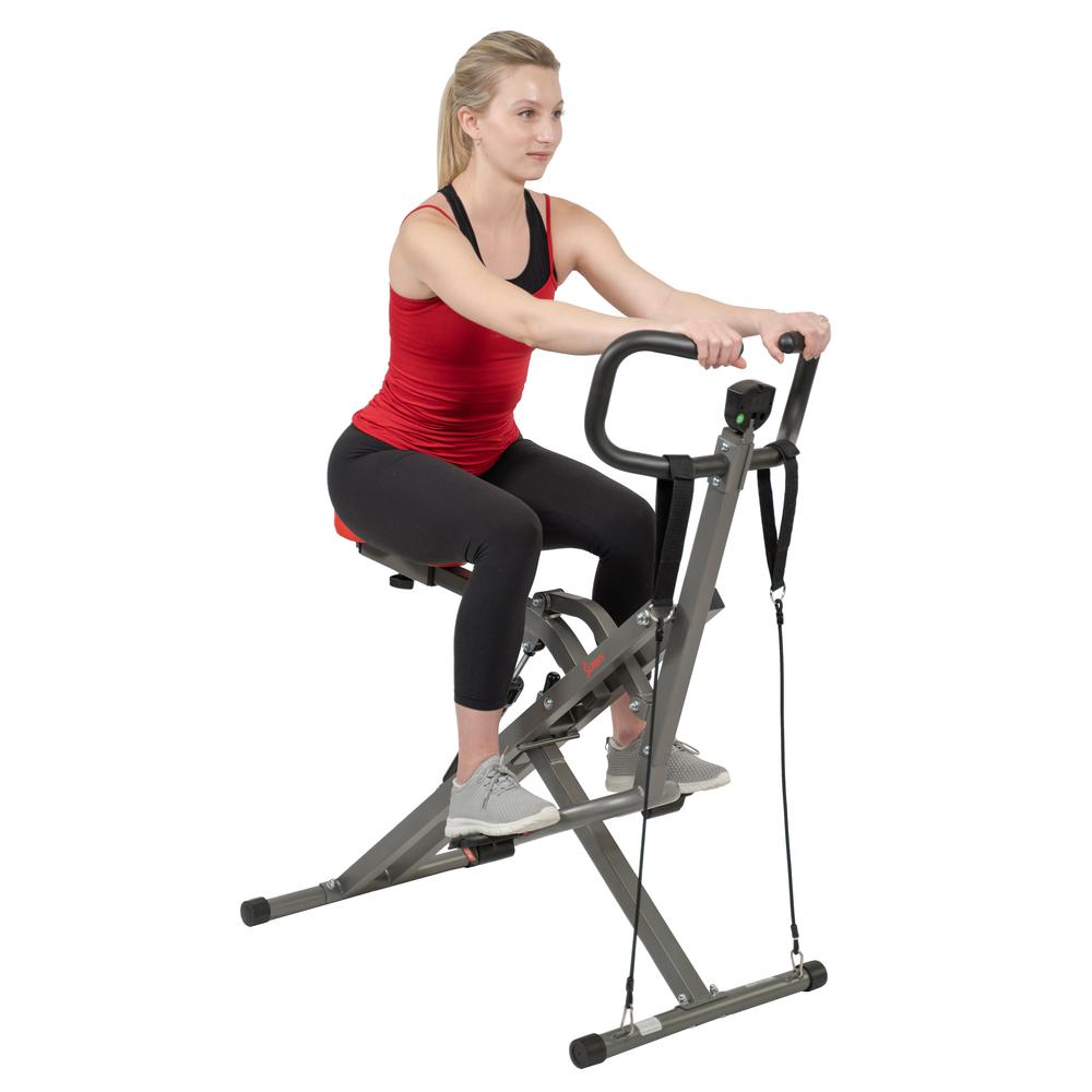 Sunny Health & Fitness Row-N-Ride PRO Squat Assist Trainer