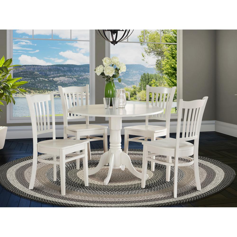 East West Furniture 5  PC  Kitchen  nook  Dining  set-Table  and  4  Kitchen  Chairs
