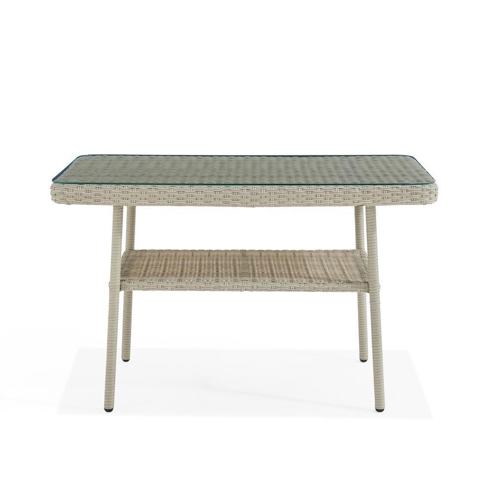 Bolton Furniture Windham All-Weather Wicker Outdoor 26"H Cocktail Table with Glass Top