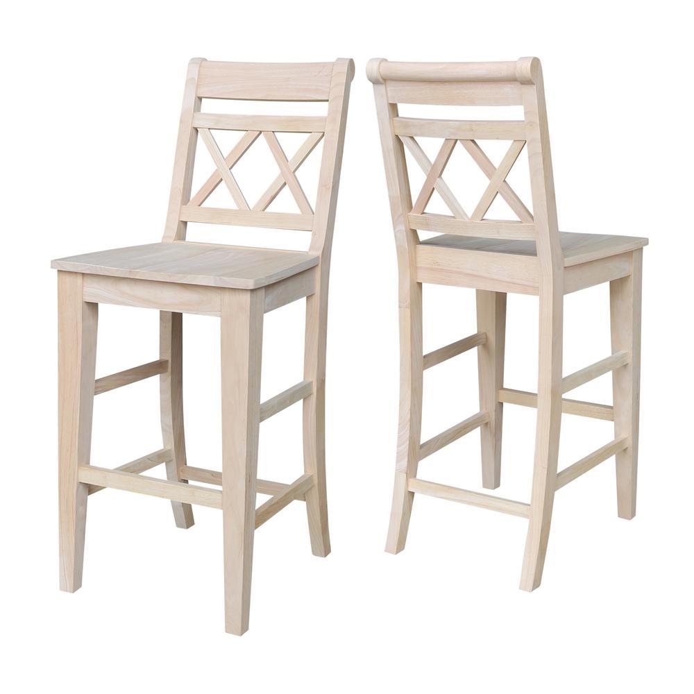 International Concepts Canyon Barheight XX Stool, 30" Seat Height, Ready to finish