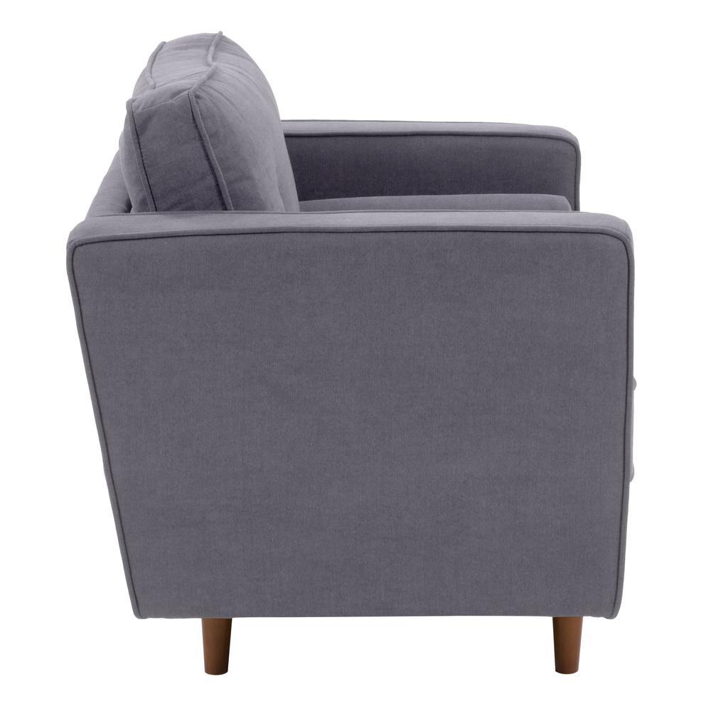 CorLiving Mulberry Fabric Upholstered Modern Accent Chair, Grey