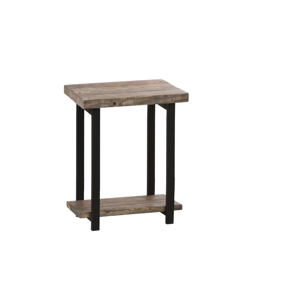 Bolton Furniture Pomona Metal and Reclaimed Wood End Table