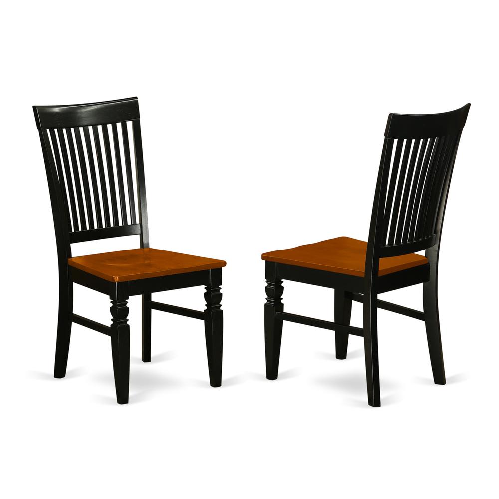 East West Furniture Dining Room Set Black & Cherry, ANWE3-BCH-W