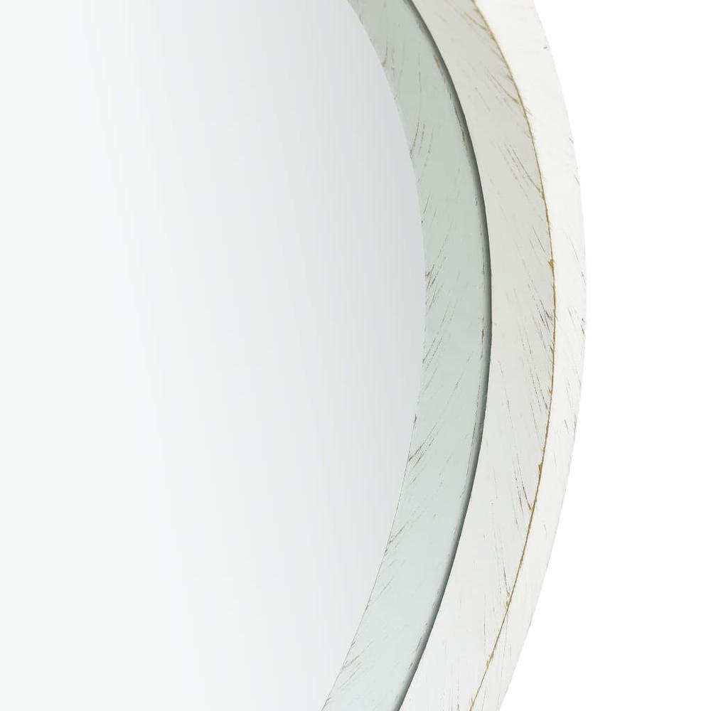 vidaXL Wall Mirror with Strap 16.7" White, 320364