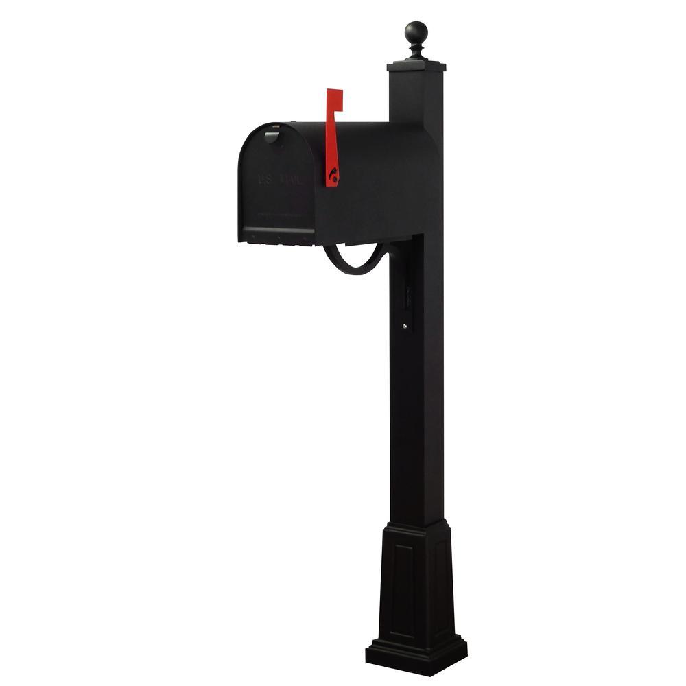 Special Lite Products Titan Aluminum Curbside Mailbox and  Springfield Mailbox Post with Base