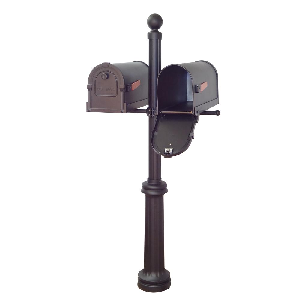 Special Lite Products Savannah Curbside Mailboxes and Fresno Double Mount Mailbox Post