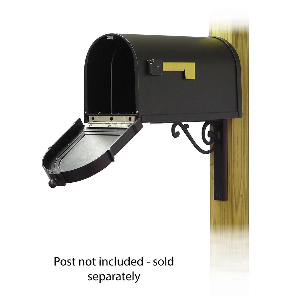 Special Lite Products Berkshire Curbside Mailbox with Baldwin front single mailbox mounting bracket