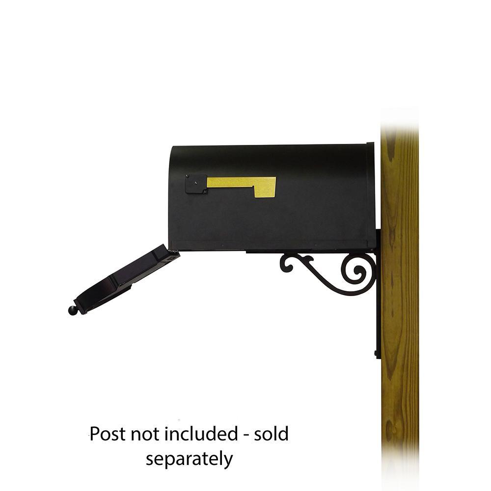 Special Lite Products Berkshire Curbside Mailbox with Baldwin front single mailbox mounting bracket