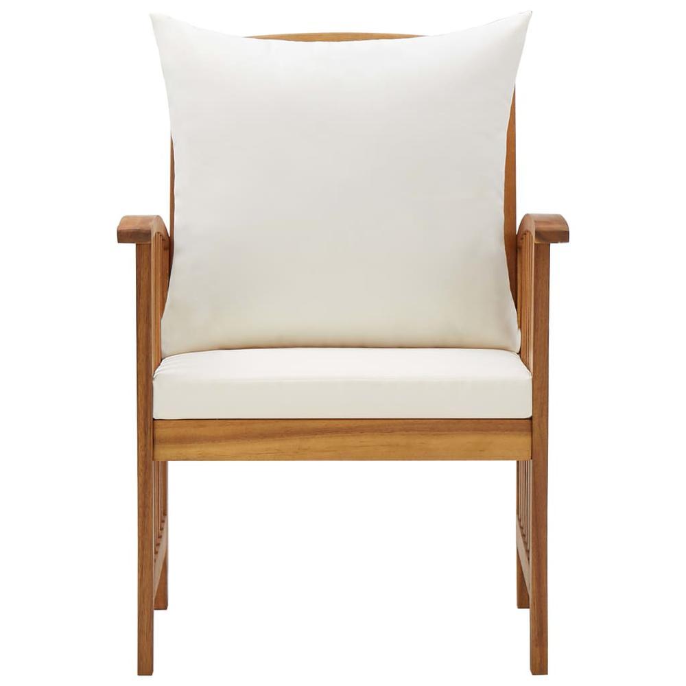 vidaXL Garden Chairs with Cushions 2 pcs Solid Acacia Wood, 310257