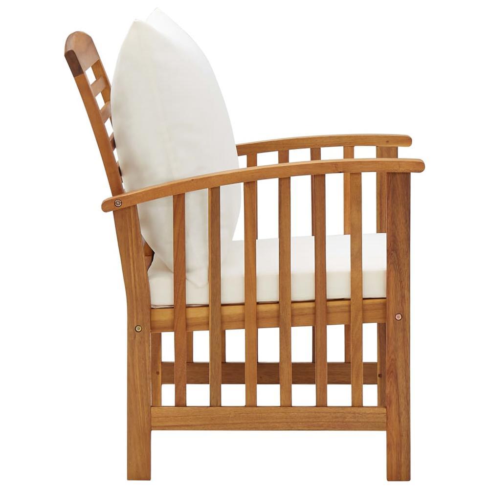 vidaXL Garden Chairs with Cushions 2 pcs Solid Acacia Wood, 310257