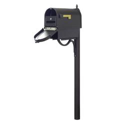 Special Lite Products Berkshire Curbside Mailbox with Newspaper Tube and Richland Mailbox Post