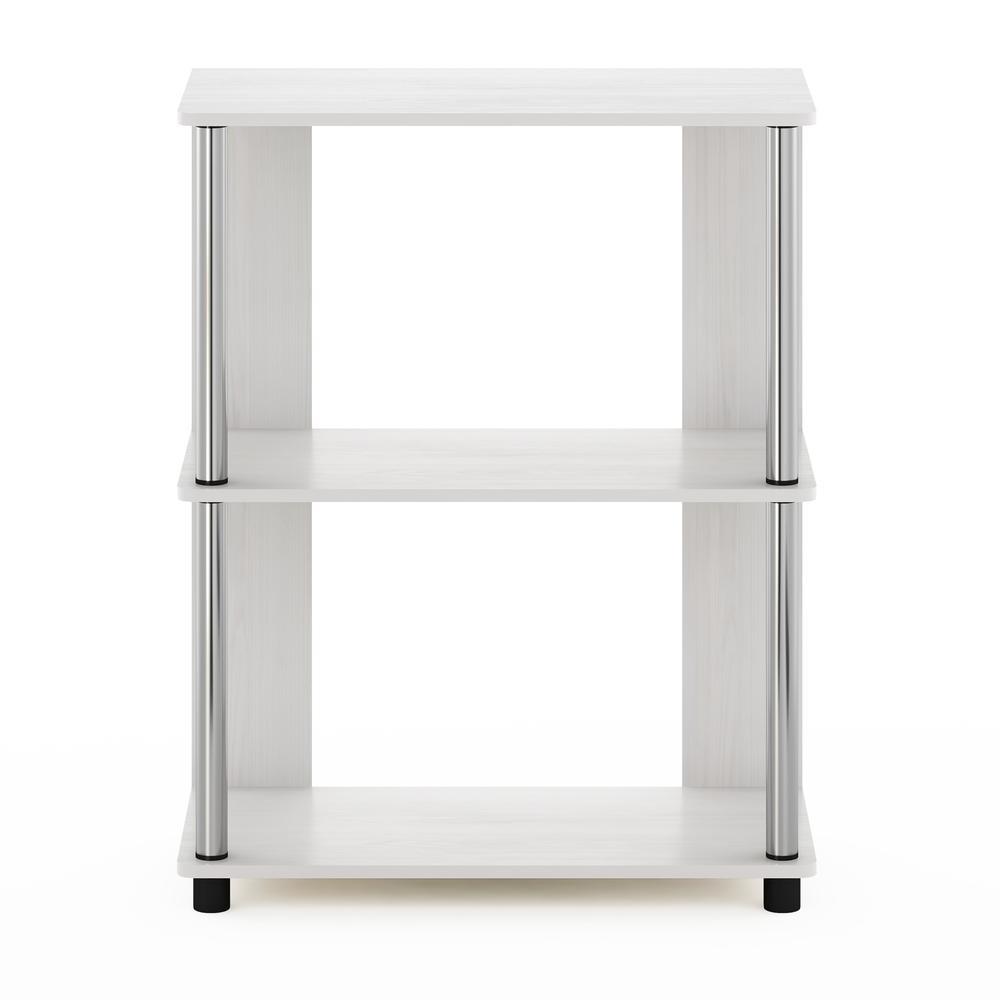 Furinno JAYA Simple Design Bookcase, White Oak/Chrome