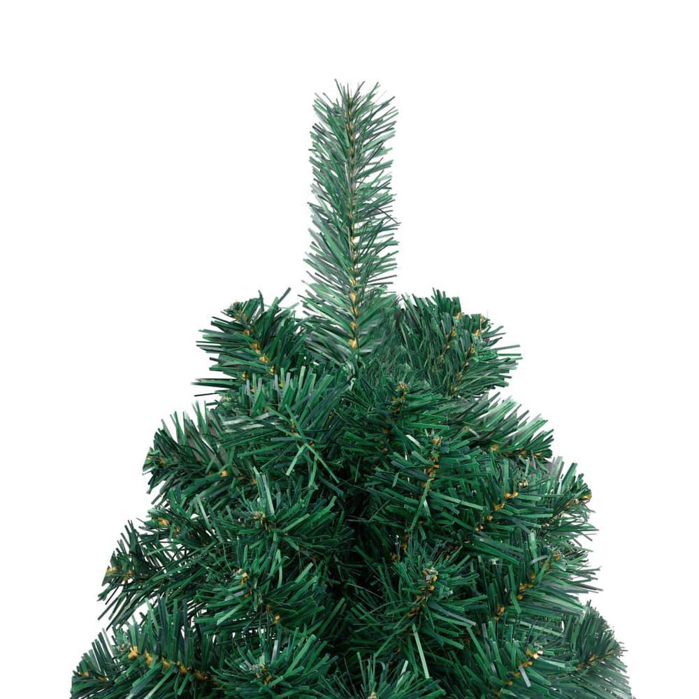 vidaXL Artificial Half Christmas Tree with Stand Green 82.7" PVC, 321033